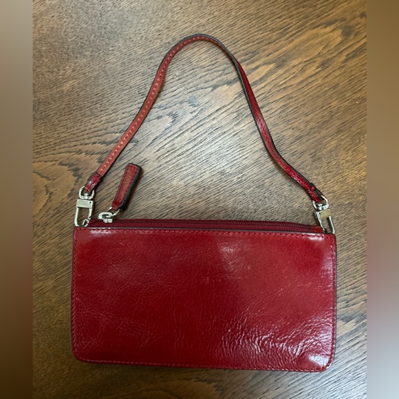 Genuine Leather mini wallet/clutch/w detachable strap and attached mirror. 4x7.5 - Picture 5 of 5